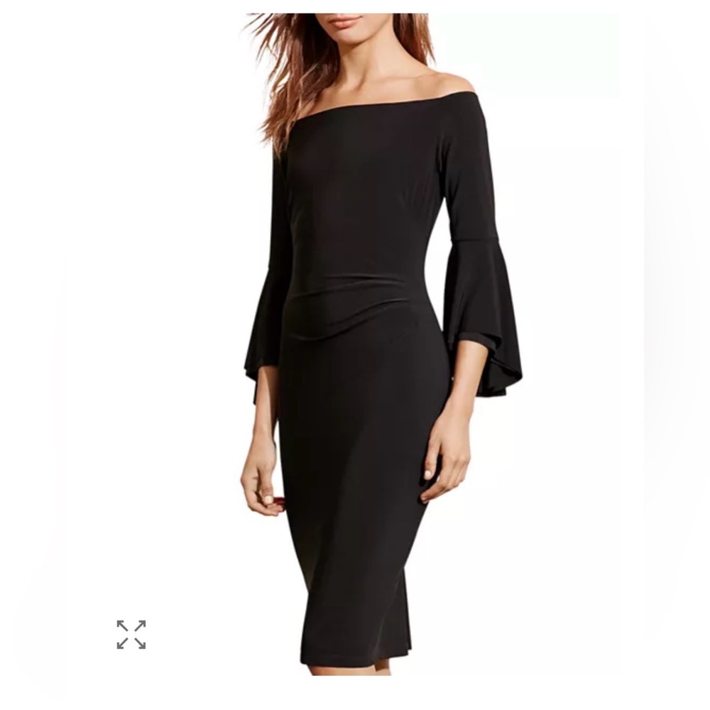 Ralph Lauren Black Off-Shoulder Dress